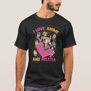 Cute Kawaii Heart Girl - jag Kärlek Anime och Mjöl T Shirt