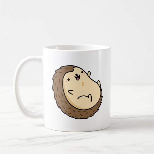 Cute Kawaii Hedgehog Kaffemugg (Vänster)