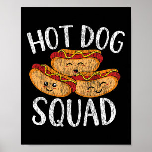 Cute Kawaii Hett Hund Squad Bbq Family Matching Ma Poster