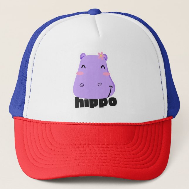 Cute Kawaii Hippo Art Keps (Framsida)