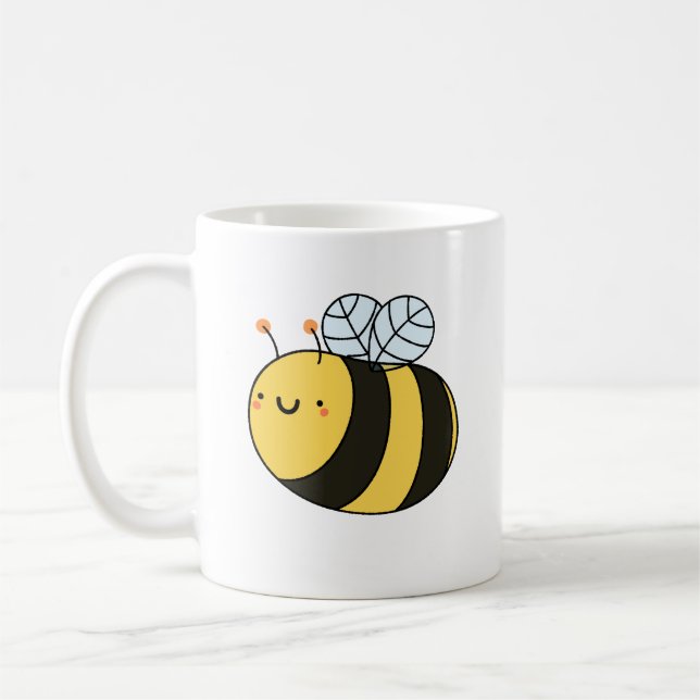 Cute Kawaii Humla Kaffemugg (Vänster)