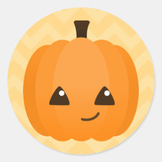 Cute Kawaii Jack o'Lantern Runt Klistermärke