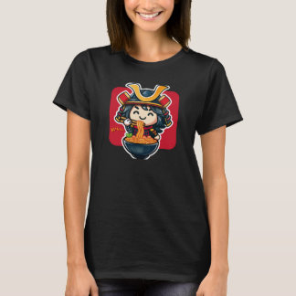 Cute kawaii japan samurai, ättiknudle eller noodle t shirt