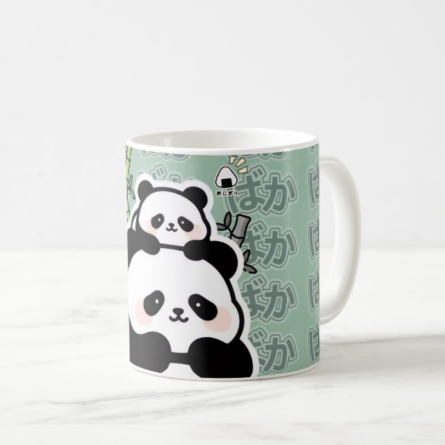 Cute Kawaii Japanese Panda Mug Kaffemugg (Framsida höger)