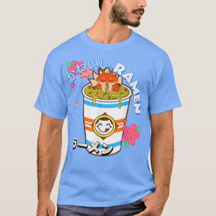 Cute Kawaii japansk Fox Ramen Bowl Kitsune Noodle T Shirt