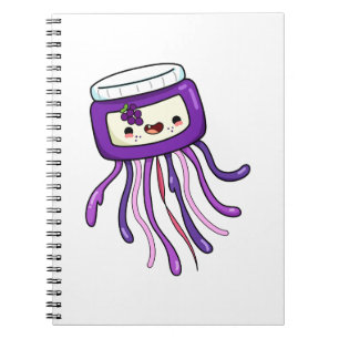 Cute Kawaii Jellyfish Anteckningsbok