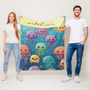 Cute Kawaii Jellyfish Fleecefilt