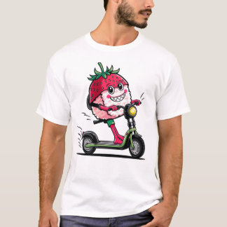 Cute kawaii jordgubbsushi Scooter DeLeverera T Shirt