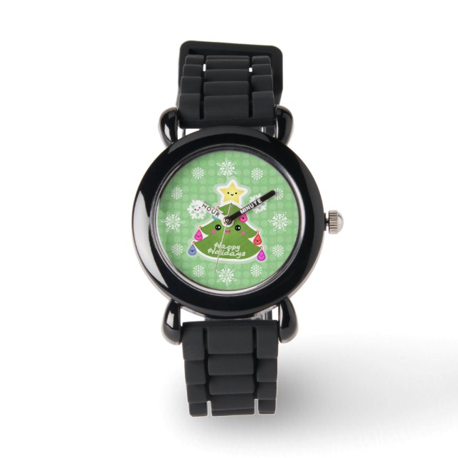 Cute Kawaii Julgran Watch Armbandsur (Framsida)