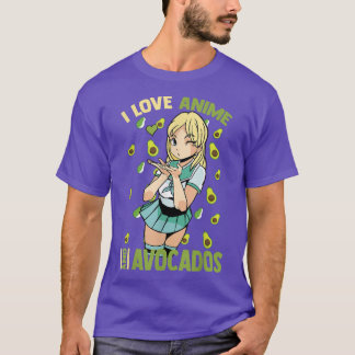Cute Kawaii Kärlek Anime och AvocadosOtaku Girl T Shirt