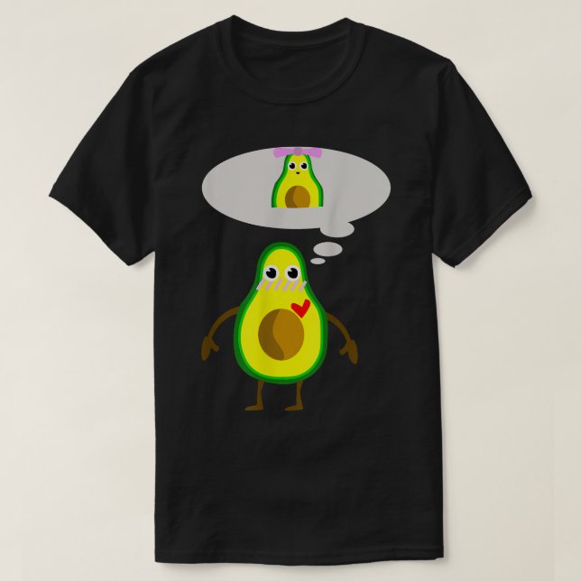 Cute Kawaii Kärlek Avocado Addict Mania Älskare T Shirt (Design framsida)
