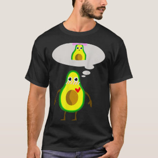 Cute Kawaii Kärlek Avocado Addict Mania Älskare T Shirt