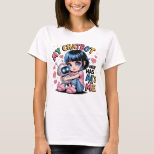 🤖 Cute Kawaii Kärlek My Chatbot har bara Ai för m T Shirt
