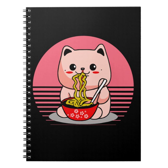 Cute Kawaii-kattätsten Anteckningsbok (Framsidan)