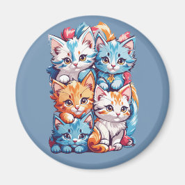 Cute Kawaii Kattunge, lekfull Magnet