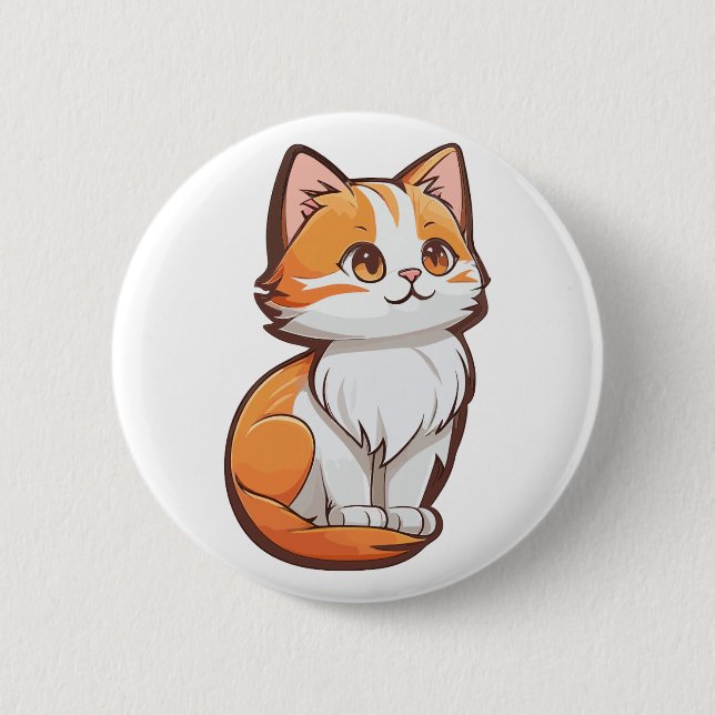 Cute Kawaii Kitten Knapp (Framsida)