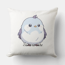 Cute Kawaii Knubbig Bird Tecknad - Aduly Pastel Kudde