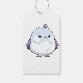 Cute Kawaii Knubbig Bird Tecknad - Aduly Pastel Presentetikett