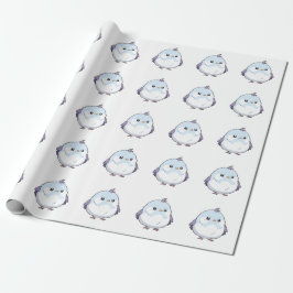 Cute Kawaii Knubbig Bird Tecknad - Aduly Pastel Presentpapper