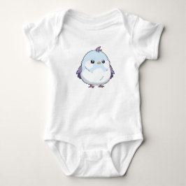 Cute Kawaii Knubbig Bird Tecknad - Aduly Pastel T Shirt