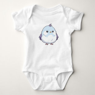 Cute Kawaii Knubbig Bird Tecknad - Aduly Pastel T Shirt