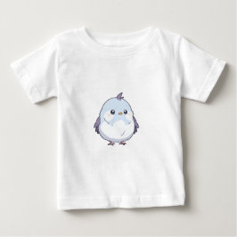 Cute Kawaii Knubbig Bird Tecknad - Aduly Pastel T Shirt
