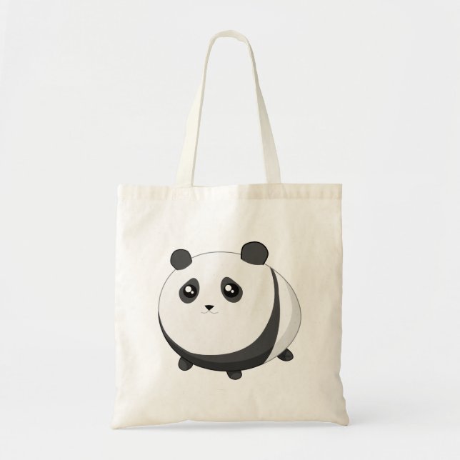 Cute Kawaii knubbig panda björn Tygkasse (Framsidan)