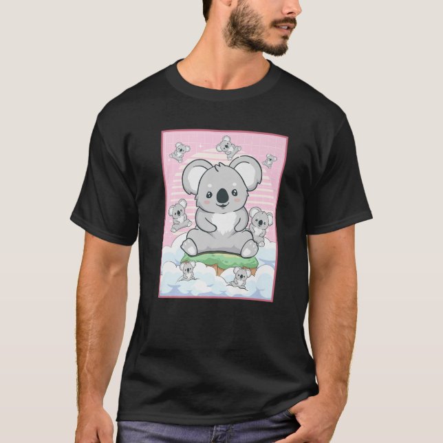 Cute Kawaii Koala Bear T Shirt (Framsida)