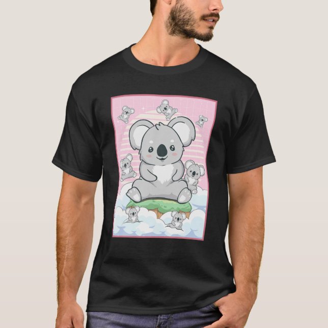 Cute Kawaii Koala Bear T Shirt (Framsida)