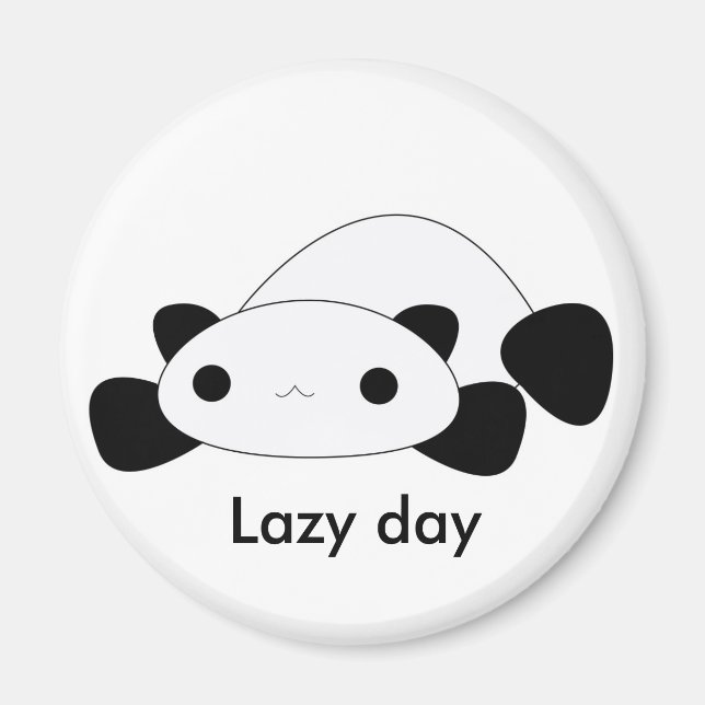 Cute kawaii lazy day panda magnet (Framsidan)