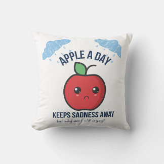 Cute Kawaii Ledsen Apple Pillow - Lustigt frukt fö Kudde