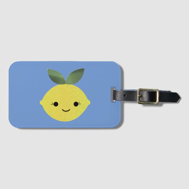 Cute Kawaii Lemon Bagagebricka (Framsida horisontal)