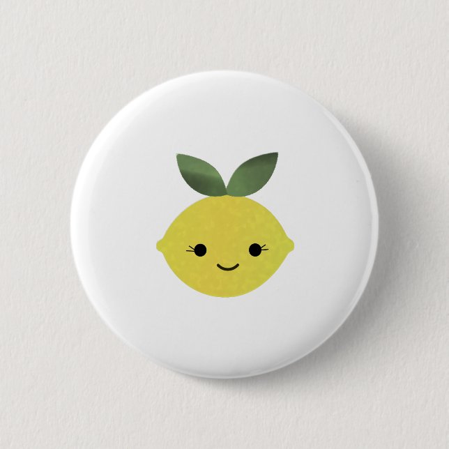 Cute Kawaii Lemon Knapp (Framsida)