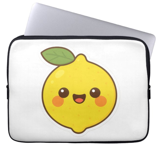 Cute Kawaii Lemon Laptop Fodral (Framsidan)