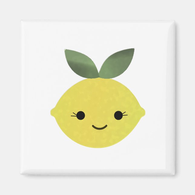 Cute Kawaii Lemon Magnet (Framsidan)
