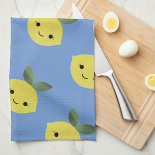 Cute Kawaii Lemon Mönster Kökshandduk