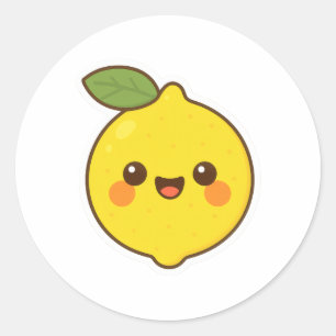 Cute Kawaii Lemon Runt Klistermärke