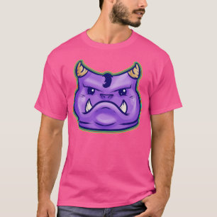Cute Kawaii Lila Monster med hjäll och fjällar har T Shirt