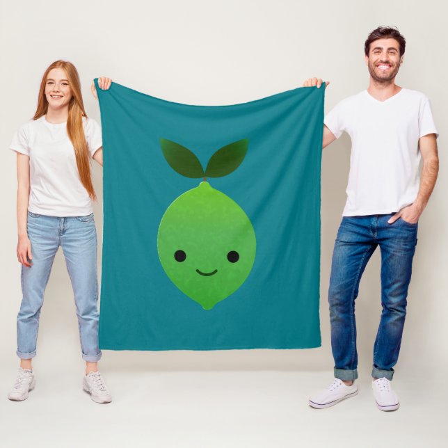 Cute Kawaii Lime Fleecefilt (På plats)