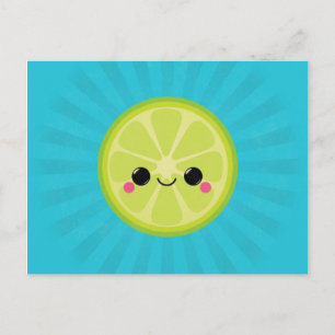 Cute Kawaii Lime Vykort