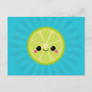 Cute Kawaii Lime Vykort