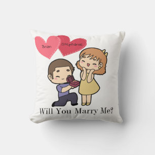 Cute Kawaii lite Giftermål Frieri Kudde