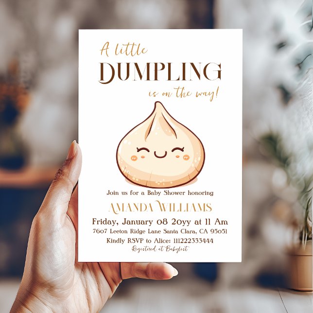Cute Kawaii Little Dumpling Baby Shower Inbjudningar (Skapare uppladdad)