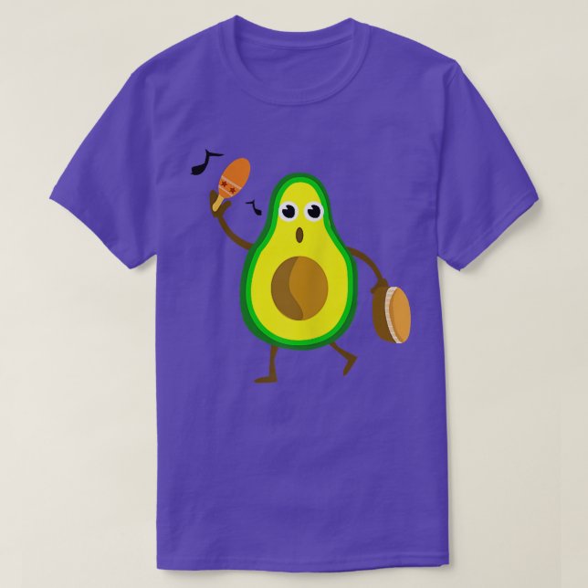 Cute Kawaii Live Musician Avocado Addict Mania L T Shirt (Design framsida)