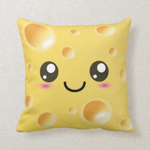 Cute Kawaii Lycklig Cheese Kudde