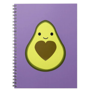 Cute Kawaii Lycklig Kärlek Avocado Anteckningsbok
