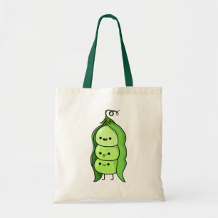 Cute Kawaii Lycklig Peas Tygkasse