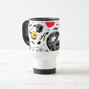 Cute Kawaii Måne Tecknad Coffee Mugg