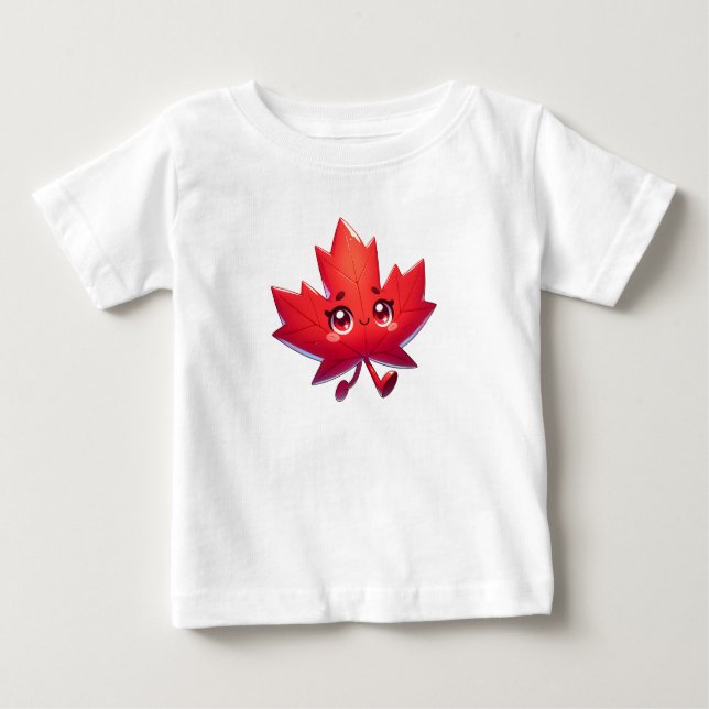 Cute Kawaii Maple Löv | Kanada T Shirt (Framsida)