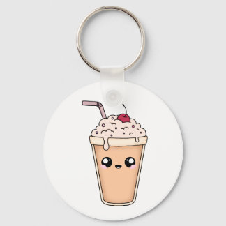 Cute Kawaii Milkshake Keychain – Fun Sticker Desig Nyckelring